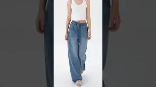 Bulb Pull On Faded Jeans in Cotton Denim, design by Adriano Goldschmied with Fabrique #fabrique