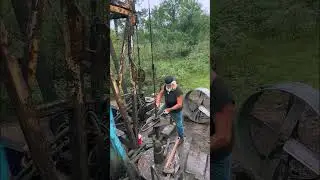Old Man Working Oilfield Service Rig