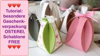 Tutorial: besondere Geschenkverpackung, OSTEREI, Schablone FREE, DIY Idee Action Papier Spampin up