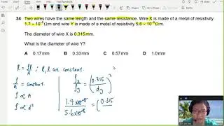 MJ17 P12 Q34 - Resistance of Wire XY