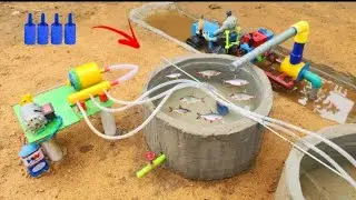 How to make fish farming mini water tank | Air pump machine | Science project  