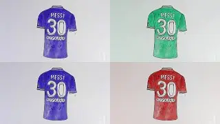 hoe to draw PSG Messi Jersey drawing step by step