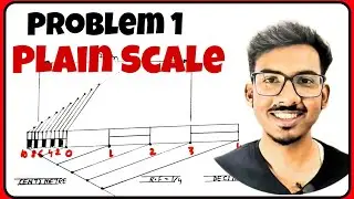 Construct a Scale of 1:4 to show cm and dcm, long enough to measure upto 5 dcm a distance of 3.7 dcm