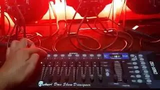 สาธิตการใช้ DMX192 คอนโทรลพาร์54 Par LED 54x3W ตั้งScenes by พาร์54