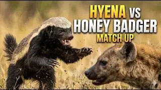Spotted Hyena VS Honey Badger MATCH UP  🦡 RAW & REAL CITA