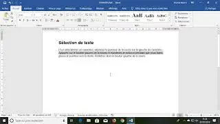 012 - S&eacute;lection de texte - Formation Office 2019