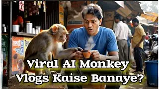 How to make viral AI monkey vlogs? | Funny monkey vlogging video tutorial 2025 🐵🎥
