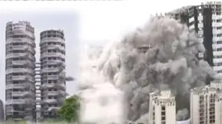 Twin Tower Demolished Video Noida || Slow Motion Video