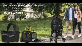 ✈️ TSA-Approved! Traveling with Two Fur Babies Made Easy 🐶🐱#PAWZIDEA Double Pet Stroller Best Design