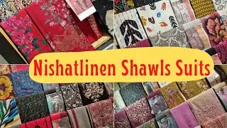 Nishatlinen Winter Collection 2022 Silk Wool Shawl Embroidered Karandi Suits