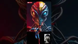 Superhero but alien 🥰 Avengers character #funcartoon #shorts #avengers