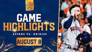 Astros vs. Orioles Game Highlights (8/8/23) | MLB Highlights