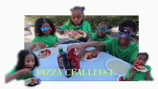 BLINDFOLDED PIZZA CHALLENGE |WEIRD INGREDIENTS |
