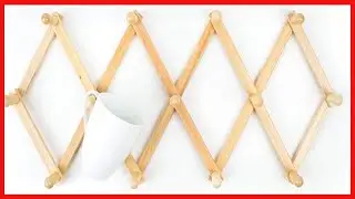 Fox Run Expanding Beechwood Coffee Mug Wall Rack