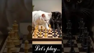Let's play... itties are playing chess #cat #kitten #cutecat #chess
