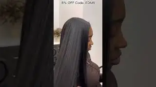 💛Middle Part Sew-in Weave w/Natural Hair Leave Out! No Tangle No Shedding Human Hair Ft.#ELFINHAIR