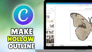 Как создать эффект полого контура в Canva (2026) - Создание полого контура в Canva