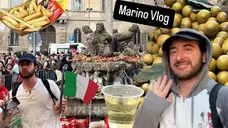 this fountain in italy gives you FREE WINE | marino vlog