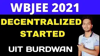 Wbjee 2021 Decentralized Counselling | UIT Burdwan Wbjee 2021 #wbjee