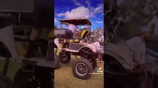 Flipped golf cart over doing wheelies #flip #wreck #golfcart #wheeliefail #flipped #tipover