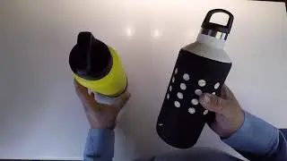 Силиконовый чехол Hydro Flask Silicone Flex Boot против силиконового чехла для бутылки с водой Hydroskins на простых современных бутылках.
