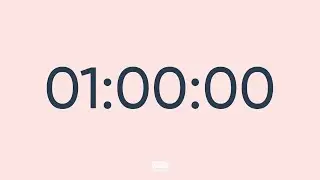 60 Minute Timer ⏰ 1 Hour Countdown Clock with Alarm - Study Focus Productivity Timer