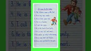 20 lines on My Father in english/Essay on My Father in english/My Father essay in english