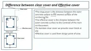 What is the difference between clear cover  and effective cover #civilengineering #construction