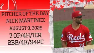 Nick Martinez Pitcher of The Day Highlights August 9th, 2025