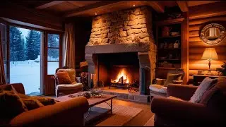Play Now🔥 Fireplace Sound with Calming Music Meditation 🎷 The Ultimate Sleep Sound Experience!