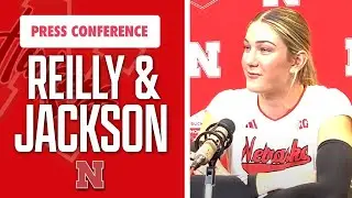 Nebraska volleyball S Bergen Reilly and MB Andi Jackson discuss Minnesota victory I GBR