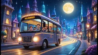 The Sparkle Bus | Magical Ride Song for Kids | Shiny Adventure Rhyme
