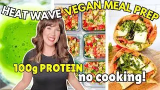 Healthy High-Protein Vegan Meal Prep 🌱 NO COOKING! 100g Protein, 1500 Cals (Ep. 3)