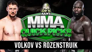 UFC Fight Night: Volkov vs Rozenrtruik Draftkings DFS Quick Picks