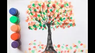 Let's Learn Colors for kids || How To Paint tree Drawing || Learn Colors for kids