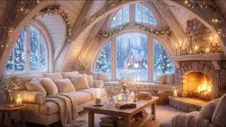 🎹🔥 Soothing Winter Piano Snow & Fireplace Sounds Just for You