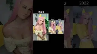 My Fluttershy cosplay in different year 😌 #mlp #cosplay