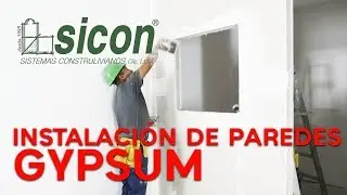 Instalación de paredes interiores de gypsum