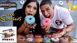 Epic Cheat Day #47 | Rolling Pin Donuts Mukbang & Universal Studios Krusty Burger