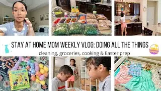 SAHM OF 3 WEEKLY VLOG // CLEANING, ORGANIZING, GROCERY HAUL // EASTER PREP 2020 // Jessica Tull