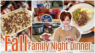 FALL FAMILY NIGHT DINNER Crock-Pot Cube Steak & Peanut Butter Cake