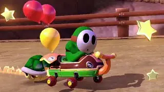 Mario Kart 8 - Yoshi Valley - Battle Mode (Green Shy Guy Gameplay)