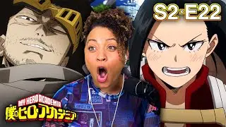 YAOYOROZU VS ERASER HEAD! I'M SO PROUD OF HER!! | My Hero Academia Season 2 Episode 22 DUB Reaction