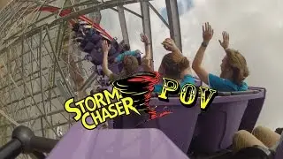 Storm Chaser Roller Coaster Kentucky Kingdom Back Row POV (BEST QUALITY!)