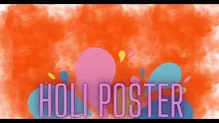 Happy Holi Poster | Adobe illustrator | Graphic Design