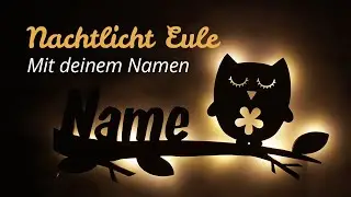 Eule Samanta Kinderlampe Lampe Eulenlampe mit Name