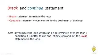 Part 4 3 Break and continue statement in java