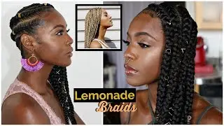 Getting Braids for the First Time! Jumbo Lemonade Braids 🍋 Feed In Braids for Beginners