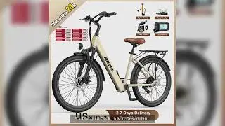 Electric Bike Adults 40Miles 23MPH Commuting Electric Mountain Bike 468Wh Lithium Battery,7-Speed,24