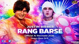 JUSTIN BIEBER: Rang Barse (Official AI Recreate 2026) ⚡ Heavy Bass Drill | Todfod AI Music